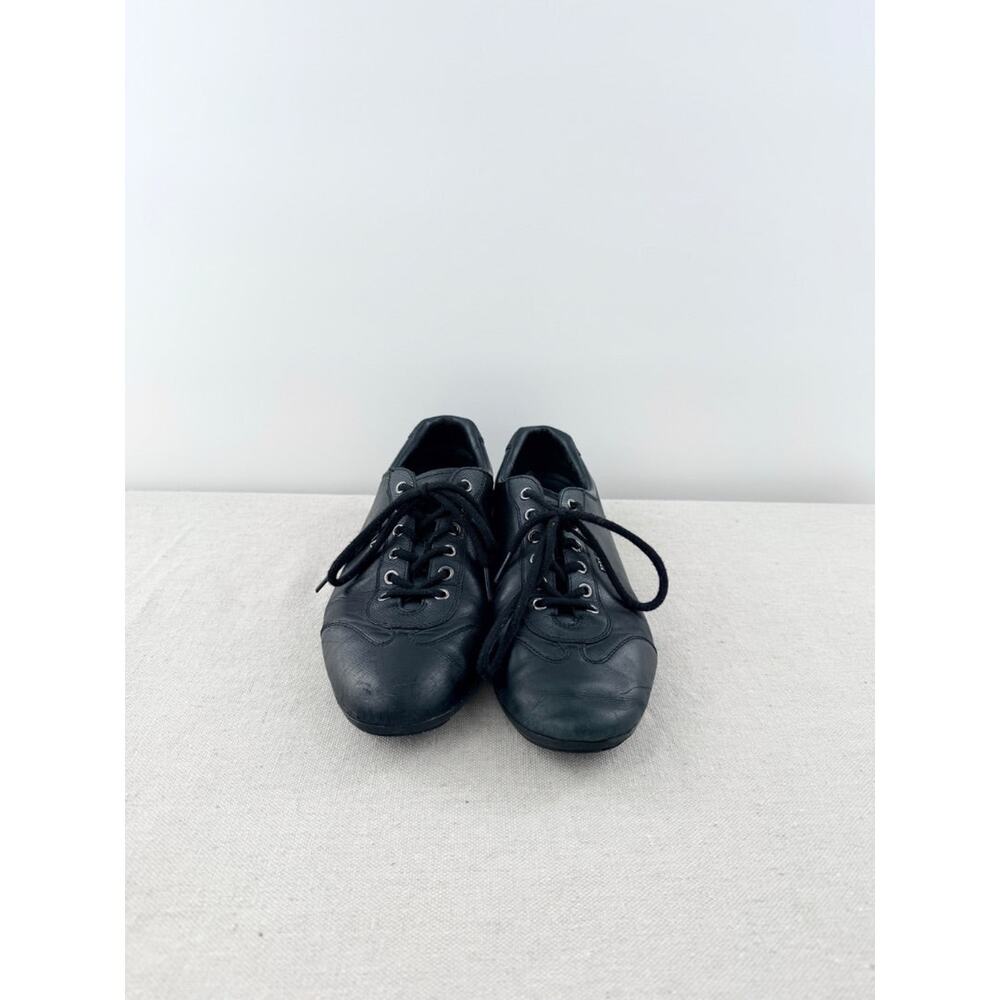 Prada Sport Calf Leather Low Top Comfort Sneakers Black Womens Size EU 40 - Picture 4 of 9